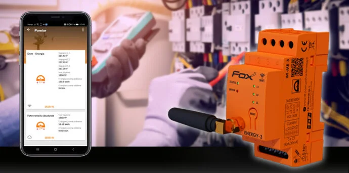 Przedstawiamy FOX ENERGY 3 – nowoczesny, trójfazowy monitor zużycia energii elektrycznej stawiający na wygodę, efektywność i kontrolę w centrum zarządzania domem.